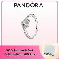 ราคา เครื่องประดับเงินแท้ S925 100 ของขวัญเครื่องประดับแพนดอร่าสําหรับผู้หญิง แหวนหัวใจปีกนกประกาย 199302ค01 (47507100201)