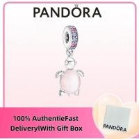 ราคา Duty ฟรี 100 s925 เครื่องประดับเงินแท้เครื่องประดับ Pandora ของขวัญแก้ว Murano เต่าทะเลสีชมพู Dangle Charm 798939C02 (44357143839)