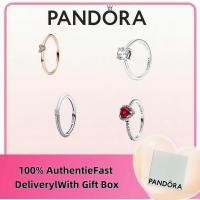 ราคา เครื่องประดับ Pandora สไตล์คู่หู DIY ทำเองได้ง่าย สร้อยข้อมือ charm แบบ gold plated S925 เงินสเตอร์ลิง พร้อมแหวนหมั้นหัวใจสีแดง L50J (28193596815)