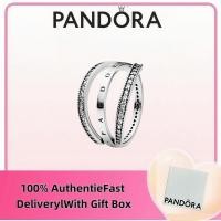ราคา แหวนเงินสเตอร์ลิงแท้ 925 แบบโลโก้ Pandora และหัวใจ สำหรับผู้หญิง หมายเลขรุ่น 197404CZ (42576458718)