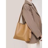 ราคา ผู้หญิงหนังแท้ 039 s Bag กระเป๋าสะพายข้าง One Shoulder Large Capacity Bucket Bag (44377792416)