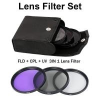 ราคา UV CPL FLD 3 In 1 ชุดกรองเลนส์ 49 มม 77 มม พร้อมกระเป๋าสําหรับ Cannon Nikon Sony Pentax เลนส์กล้อง (48055005892)