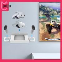 ราคา VR Wall Mount เหล็ก VR ผู้ถือตะขอโต๊ะประหยัดพื้นที่ชุดหูฟังและคอนโทรลเลอร์ขาตั้งสําหรับ Meta Quest 3S สําหรับ Meta Quest 3 (48656904188)
