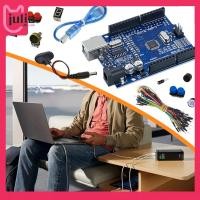 ราคา Electronics Basic Starter Kit พร้อมตัวต้านทานแหล่งจ่ายไฟ Breadboard เซ็นเซอร์ LED อิเล็กทรอนิกส์ DIY ชุด DIY โครงการ Starter Kit สําหรับ Arduino UNO R3 (46657057662)