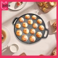 ราคา Julia1 th แผ่นทาโกะยากิเหล็กหล่อ 15 หลุม Nonstick เครื่องทําทาโกะยากิ ถาดอบ แม่พิมพ์ลูกบอลเนื้อสําหรับทําอาหาร Takoyaki Ball (46650117830)