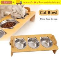 ราคา ไดนา ชามอาหารสัตว์เลี้ยงออกแบบสามชามชามเอียงทนทานน่ารักยกความสูงสแตนเลสจานอาหารแมวดูแลสัตว์เลี้ยง (54354409648)
