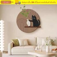 ราคา ดี้ภาพวาดตกแต่ง สไตล์ครีมฝรั่งเศสยุคสไตล์ภาพจิตรกรรมฝาผนังผนัง สนุกแมวออกแบบรักษาการออกแบบจีนโบราณหินทรายวัสดุแขวนภาพวาดตกแต่งภายใน (51955719115)