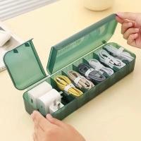 ราคา Novvia กล่องเก็บสายชาร์จ กล่องเก็บของ 7 ช่อง แบบฝาพับ ที่เก็บสายชาร์จ สายเคเบิลหูฟัง (49504090218)