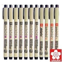 ราคา SAKURA PIGMA ปากกาตัดเส้นงานศิลปะ Japan กันน้ำได้ รุ่น Micron Graphic Brush ตัดเส้นกันพลา กันดั้ม (49703339115)