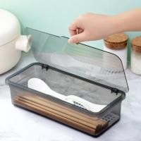 ราคา กล่อง เก็บ ช้อนส้อม มี ฝาปิด กล่อง กล่องเก็บช้อนส้อม กล่องเก็บช้อนส้อมแบบใส ฝาปิด ระบายน้ำ อเนกประสงค์ ของใช้ในครัว (40052571669)