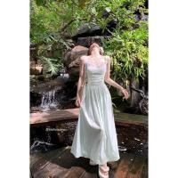 ราคา เชือกแขวนคอนางฟ้า สีเขียวสำหรับชายหาด กระโปรงยาวใหม่ สำหรับชุดหญิงฤดูร้อน (54306609965)