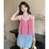 ราคา สินค้าใหม่ เสื้อชั้นในสตรีลายสก๊อตเย็บลูกไม้เกาหลีฤดูร้อนสไตล์ใหม่หลวม Slimmer ดูทุกการแข่งขัน C (50007347768)
