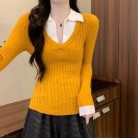 ราคา เสื้อกันหนาวแบบสองชิ้น ดีไซน์เกาหลี สีสันสดใส สำหรับฤดูใบไม้ร่วงและฤดูหนาว (46956951300)