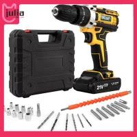 ราคา จูเลีย1 ไทย 24 ใน 1 ชุดสว่านไร้สาย 21โวลต์ สว่านไฟฟ้าแบบไม่มีแปรงพร้อมดอกสว่าน สีส้ม (44177330816)