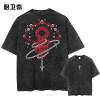 ราคา Anime full time Hunter เสื้อยืดแขนสั้น Hunter x Hunter Harajuku hip hop street wash retro ผ้าฝ้าย 100 (55354769062)