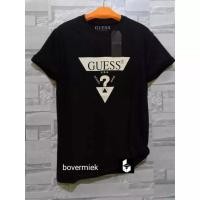 ราคา GUESS logo pattern premium print เสื้อยืดลําลองขนาดใหญ่ unisex (44854967445)