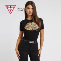 ราคา GUESS S Jewelry Lip Print Fashion and Easy เสื้อยืดผ้าฝ้าย 100 (47654972522)