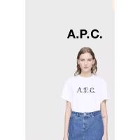 ราคา เสื้อยืด APC HUGO Neutral Simple Letter Print Loose 100 Cotton Casual Short Sleeve T Shirt (44905338009)