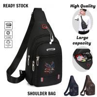 ราคา ขายร้อน Harley Davidson Eagle Classic Design Chest Sling Bag Men Waterproof Canvas Fanny Pack Crossbody Bag Lightweight Multi Pocket Adjustable Strap for American Ride (56103855605)
