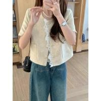 ราคา เสื้อครอปทวิตแขนสั้นปักเลื่อมบุซับสูท (44014504774)