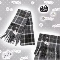 ราคา อเนกประสงค์คิตตี้แมวมิฟฟี่กระต่ายผ้าพันคอมืดตรวจสอบสีเทาอเนกประสงค์น่ารัก (56005060436)