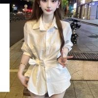 ราคา เสื้อโปโลสีขาวสำหรับผู้หญิง ทรงสลิมแขนยาว ระดับไฮเอนด์และสวยงาม (55806848467)