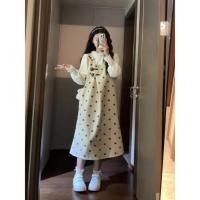 ราคา ชุดเดรสสายเอี๊ยมลายจุดสไตล์ย้อนยุคสำหรับผู้หญิง (51104409183)
