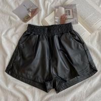 ราคา ผู้หญิงขนาดบวกกางเกงขาสั้นหนังสไตล์ฤดูใบไม้ร่วงเอวสูงอเนกประสงค์หนัง ปู่ ก เส้น กางเกงขากว้างบางสบายๆบูตกางเกง (47550126221)