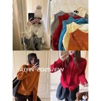 ราคา เสื้อย้อนยุคสีฟ้าสำหรับฤดูใบไม้ร่วง แบบคอเต่า สเวตเตอร์แฟชั่น และพวงคอ พร้อมแจ็คเก็ตเสื้อกันหนาวหนา (29844159900)