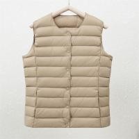 ราคา แสงแสงลงแจ็คเก็ตเบาะผู้หญิงรอบคอสั้นเอวฤดูหนาวเสื้อผ้าใหม่ ไม่มีปก เสื้อกั๊กเพื่อให้อบอุ่นนอกฤดูหนาวใหม่ (29819171203)