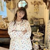 ราคา เสื้อหนาว โมริ วินเทจพระดอกไม้หลวมเบาะเสื้ออ่อนโยนสีเบจผู้หญิงเสื้อผ้าฝ้ายแสงอายุลดเบาะเสื้อ (28460301023)