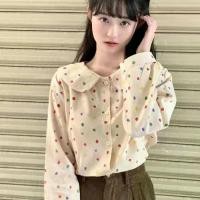 ราคา หวานสายรุ้งลายจุดเสื้อแขนยาวผู้หญิงใหม่ตุ๊กตาคอปกออกแบบเสื้อสเวตเตอร์ถักเก๋ (27444383614)