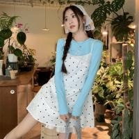 ราคา ใหม่ ชุดเสื้อยืด ยกทรง ยกทรง เข้ารูป ลายจุด สําหรับผู้หญิง (25719765731)