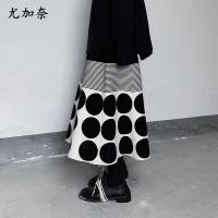 ราคา กระโปรงพลีท ผ้าถัก ทรงหลวม ลายจุด สไตล์ไดอะโบล สําหรับผู้หญิง (25571493303)