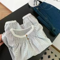 ราคา ฝรั่งเศสแฟชั่นลายดอกไม้ลายโคมไฟแขนเสื้อผู้หญิงฤดูใบไม้ร่วงหวานวรรณกรรมลูกไม้ประกบแขนยาวด้านบน (50057312229)