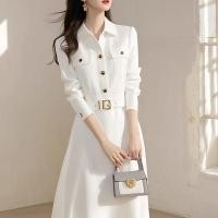 ราคา แฟชั่น ทั้งหมด จับคู่ เดรสสีขาวประณีตชุดเสื้อเชิ้ตยาวชุดเทพธิดาชุดยาว (50204200707)