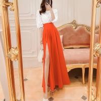 ราคา กางเกงเอวสูงขาม้วนสลิต ออกแบบแฟชั่นสำหรับฤดูร้อน (57956961614)