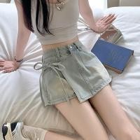 ราคา เดนิมสองชิ้นสำหรับหญิง ทรงเอ เชือกรองเท้าแบบ แฟชั่นและทันสมัย สไตล์ทันยุคสมัยสำหรับสะโพก (50606953935)