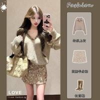 ราคา แฟชั่นสูทฤดูหนาวสไตล์เกาหลี เสื้อโค้ทแขนยาวเอวสูงสำหรับผู้หญิง (56255379845)