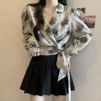 ราคา เสื้อสูทแขนยาวพิมพ์ลายฟองสไตล์เกาหลีสำหรับผู้หญิง (58056642215)