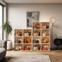 ราคา ANTBOX ตู้เก็บกระเป๋า 2 แถว 10 ช่อง ตู้โชว์กระเป๋า ตู้เก็บของ โชว์ของเอนกประสงค์ ติดตั้งง่าย พับเก็บได้ แข็งแรง ฝาประตูแม่เหล็ก (24756143983)