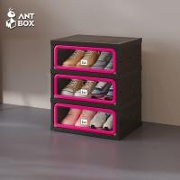 ราคา ANTBOX ตู้เก็บรองเท้าเทรนด์ใหม่ปี 2026 1 แถว 3 ชั้น 6 คู่ สำหรับ สีดำสีแดง ติดตั้งง่าย พับเก็บได้รวดเร็ว ตู้เก็บของอเนกประสงค์ ประตูใส ประตูแม่เหล็ก แข็งแรงทนทาน กันน้ำ กันแดด (51953918169)