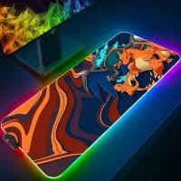 ราคา ไฟ LED โต๊ะ XXL คอมพิวเตอร์ P pokemon Eevee Mousepad Backlight คีย์บอร์ดตารางเมาส์ Gaming Mouse Pad RGB พรม (54955766207)
