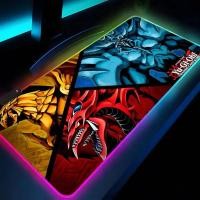 ราคา Yu Gi Oh Gaming Mouse Pad XXL RGB Gaming Mouse Pad HD Gamer ไฟ LED ขนาดใหญ่ MousePads พรม PC พร้อม Backlit (54754939181)