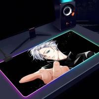 ราคา Jujutsu Kaisen Gojo Satoru แผ่นรองเมาส์ RGB Luminous 900X400 มม ขนาดใหญ่ตารางลื่นขนาดใหญ่พิเศษเกมแผ่นรองเมาส์สํานักงาน (53805762318)
