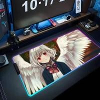 ราคา Anime angel Mouse Pad RGB Gaming Mousepad Big LED Pad PC เสื่อโต๊ะ Luminous Mouse Pad แป้นพิมพ์ขนาดใหญ่พรมพรม Backlit (45555191042)