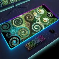 ราคา Vortex รูปแบบขนาดใหญ่ RGB Gamer Mousepad 40x90 ซม แผ่นรองเม้าส์สําหรับเล่นเกม Mousepads LED คีย์บอร์ดแผ่นรองเม้าส์สําหรับ PC (29344089408)
