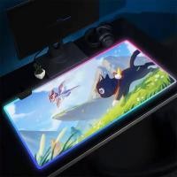 ราคา Genshin Durin แผ่นรองเมาส์อะนิเมะแผ่นรองเมาส์สําหรับเล่นเกม LED แผ่นรองโต๊ะยางเรืองแสงเดสก์ท็อป XXL RGB แผ่นรองโต๊ะ (29044183452)