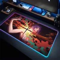 ราคา REZE แผ่นรองเมาส์อะนิเมะแผ่นรองเมาส์สําหรับเล่นเกม LED แผ่นรองโต๊ะยางเรืองแสงเดสก์ท็อป XXL RGB แผ่นรองโต๊ะ (57105762292)
