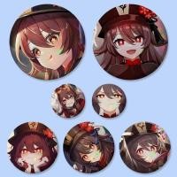 ราคา Hu Tao Genshin Impact Badges รอบประณีต Badge เข็มกลัด Creative Pins สําหรับเสื้อผ้าหมวกกระเป๋าเป้สะพายหลังอุปกรณ์เสริม (50756785982)
